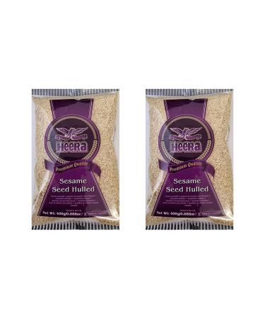 Heera Sesame Seeds Hulled 400g Enhances The Flavour Foods - A Must-Have Spice Seeds In Kitchen - A Nutrient-Dense Healthful Seeds (Pack of 2) Sesame Seeds Pack of 2