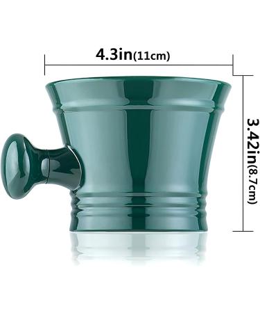 Linkidea Acrylic Shaving Mug with Knob Handle - Deep Size Wet Shaving Cup in Green - Buy Online on GoSupps.com