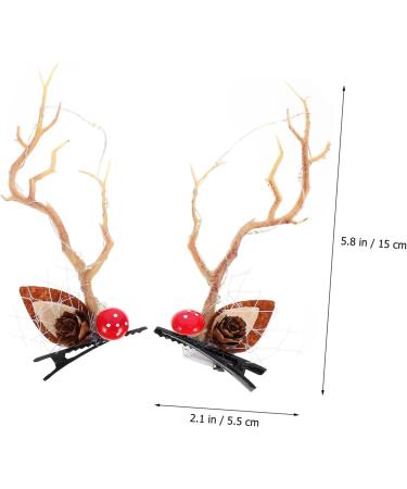 FRCOLOR 1 Pair Hairpin Glowing Antler Barrette Yule Decor Xmas Hair Accessories Luminous Hair Decorations Alligator Hair Clips Christmas Hair Clip Delicate Crocodile Skin Foam 15X5.5X2CM Colorful - Buy Online on GoSupps.com