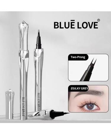 Buy BLUE LOVE Two-Prong Eyebrow Pen - Waterproof Microblading Eyebrow Pencil for Women - Silky Grey All-Day Long-Lasting Fine Stroke Eye Makeup - Buy Online on GoSupps.com