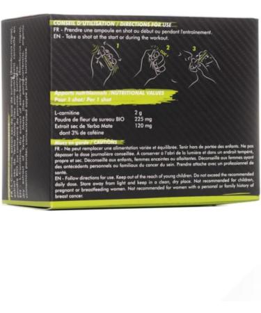 Fitness Shot Silhouette | Carnitine 2000mg with Elderberry and Mate | Body Fat Burner | Concentrated Formulation | 32 Day Program | Pur Vita | French Innovation - Buy Online on GoSupps.com