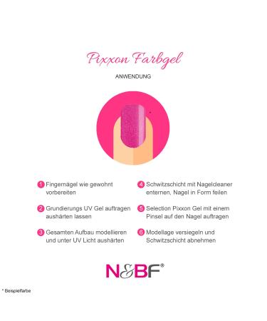 N&BF Selection Line 5ml Pixxon UV Farbgel Lemon Tree - Premium Glitter Gel for Geln gel | Self-Smoothing Acid-Free | Made in EU - Buy Online on GoSupps.com