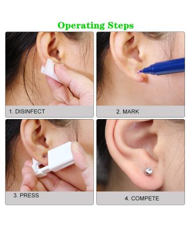 SXBBSMC Ear Piercing Kit - 4 Pack with Gold Diamond Earrings - Buy Online on GoSupps.com