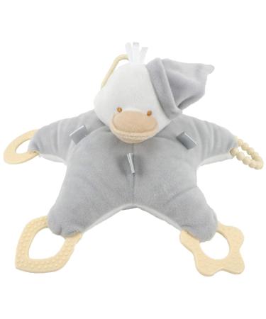 Duffi Baby Plush Toy Patito and Teething Ring 100% Polyester Color Silver Master Baby Home SL 0767-11