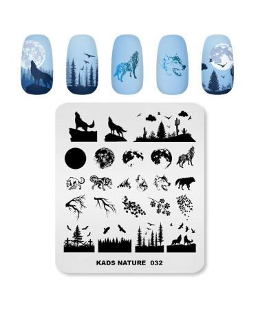 KADS Nail Stamping Plate Nature Template Image Design Plates for Nail Art Decoration and DIY Nail Art (NA032)