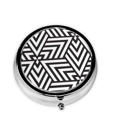 Printidearound Pill Box 3 Compartment Round Pill Box Organizer &Portable Travel Pill Box for Traveling.