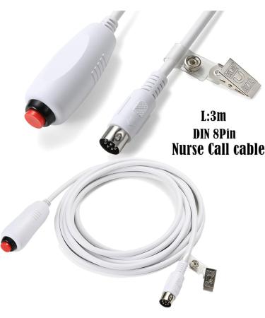 High-Quality Sister Call Cable & Emergency Call Button - DIN 8PIN Monostable Switch for Patients & Elderly - Buy Online on GoSupps.com