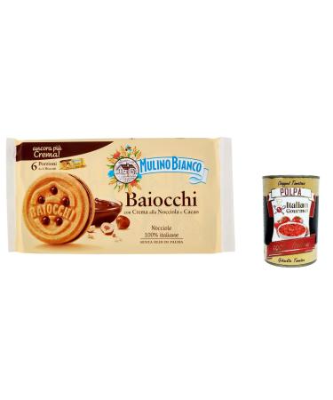 Italian Gourmet E.R. Mulino Bianco Baiocchi Biscuits Rigel Cookies Chocolate Cake 336g Snack Cookies + Italian Gourmet Pulp 400g