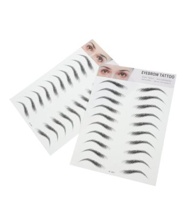 FRCOLOR 2pcs 3d Eyebrow Stickers Brow Makeup Grooming Brow Tool Artificial Eyebrow Women's Simple Template
