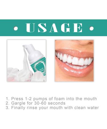 Teeth Mouth Wash Mousse de nettoyage des dents Soin buccal doux et haleine fra che Prot ge les gencives et combat les bact ries Id al pour les d placements et la maison - Buy Online on GoSupps.com