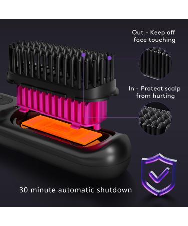 Buy Mini Cordless Hair Straightener Brush Pro+ | Portable Ionic Hot Comb 60 Mins Battery Life - Perfect for Travel & Gifts for Women - Buy Online on GoSupps.com