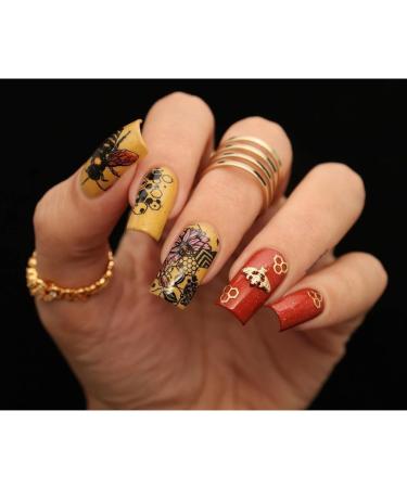 Whats Up Nails - B075 Somewhere in Bee-tween Stamping Plate for Nail Art Design - Buy Online on GoSupps.com