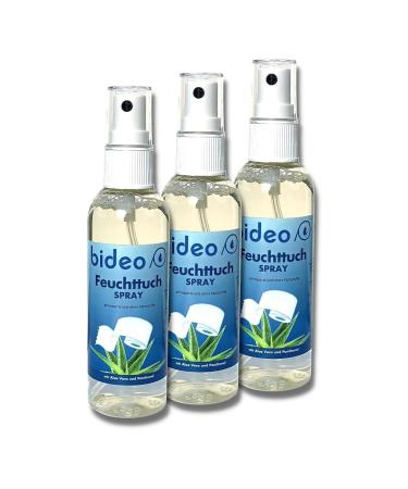 Bideo wet cloth spray 50ml - hygienic cleaning with just one spray on the toilet paper (environmentally friendly alternative for wet wipes) refreshing & foster (50ml - 3 Set)