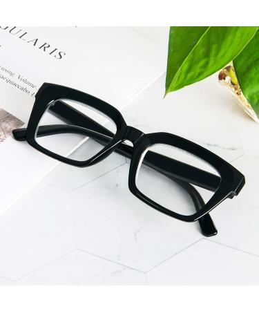 MMOWW Oversized Reading Glasses for Women - Anti Blue Light Square Frame (Black 3.0) - Buy Online on GoSupps.com