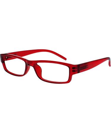Red Lightweight Comfortable Reading Glasses +2.00 Magnification | The Reading Glasses Company - Buy Online on GoSupps.com