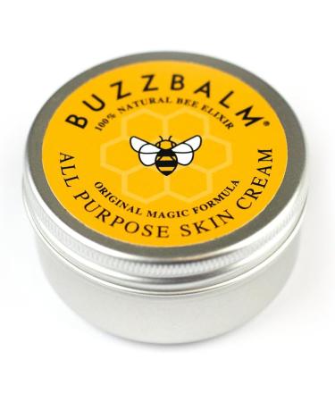 BuzzBalm Natural Dry Skin Moisturiser - Manuka Honey Cream Bee Propolis Beeswax with Unique Melixir Simple Moisturiser for Very Dry Skin on Body Heels Elbows (50g) 50 g (Pack of 1) - Buy Online on GoSupps.com