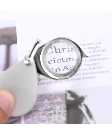 Professional Portable Folding 15X Magnifier Key Ring Mini Metal Pocket Loupe Metal Optical Glass with Keychain Handheld Reading Magnifier Magnifying Tool for Crafts Stamps Coin Full of Stars - Buy Online on GoSupps.com