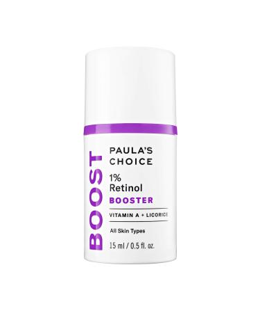 Paula's Choice BOOST 1% Retinol Booster Vitamin A & Licorice Serum for Fine Lines & Wrinkles 0.5 Ounce