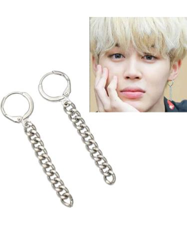 PPX Earrings Set 6 Pieces Kpop Bangtan Boy Jimin Chain Drop Earrings in Transparent Box - Korean Fashion Jewelry - Buy Online on GoSupps.com