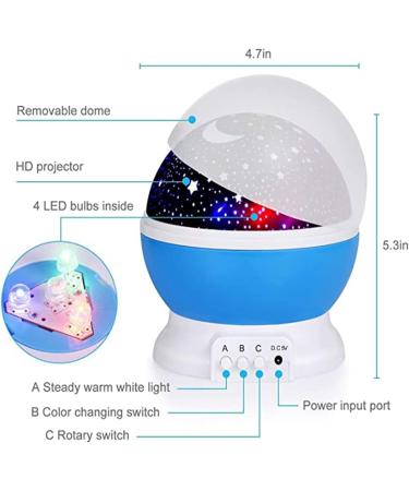 Dreamy Star Projector Night Light for Children - Perfect for Kids Bedroom or Playroom (Purple) - Buy Online on GoSupps.com