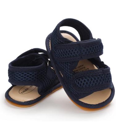 RVROVIC Baby Sandals - Soft Anti-Slip Sole for Boys & Girls | Toddler First Walkers | 0-6 Months | Dark Blue - Buy Online on GoSupps.com
