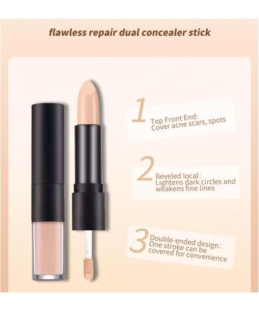 LXZJJMHydrating Camo Concealer - Double-Ended Concealer The Most Concealer for Flawless Coverage Under Eye Concealer Vegan Makeup - All Skin Types 3.5g+3.5g (03#RETOUCHEA THE COMPLEXION) - Buy Online on GoSupps.com