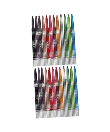 Beavorty 24 pcs eyeshadow stick eyeliner pencil for waterline pencil eyeshadow stick eyeshadow pen eye 1 count (Pack of 1) As Shownx2pcs