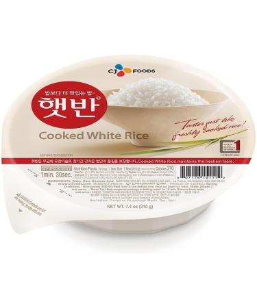 CJ Cooked Rice (Hetbahn) - Korean Microwavable Instant White Rice 210g (Pack Of 12) - Buy Online on GoSupps.com