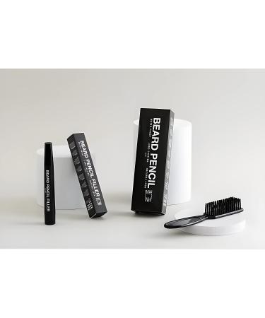 Waterproof ecomlab Kit Filler for Beard - Long Lasting Coverage and Natural Finish - Micro Tip for Precise Application - Includes Bristle Brush - Ideal for Beard, Mustache, and Eyebrows - Barbershop Accessories (Black) - Buy Online on GoSupps.com