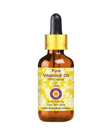 Deve Herbes Pure Vitamin E Oil 100ml with Glass Dropper 100% Natural Therapeutic Grade (3.38oz)