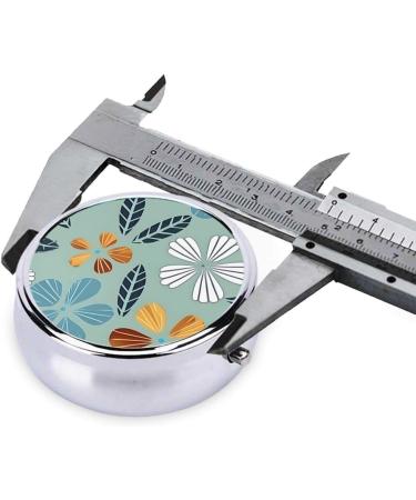 Light Coloured Floral Round Pill Box | 3 Compartment Organizer | Portable Travel Pill Box for Easy Med Storage - Buy Online on GoSupps.com