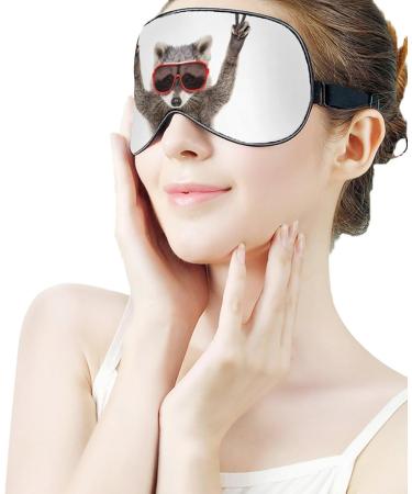Shop Light-Blocking Funny Raccoon Eye Mask - Comfortable & Adjustable Sleep Mask for Men & Women - Buy Online on GoSupps.com