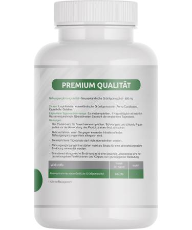 Green-Lipped Mussel 690 mg - 60 Capsules | High Dosage No Additives | Premium New Zealand Supplement - Buy Online on GoSupps.com