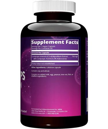 MRM Cordyceps CS-4 Strain | 60 Vegan Capsules for Energy & Immunity - Buy Online on GoSupps.com