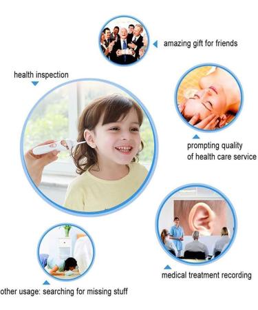 Tweddy Smart Ear Wax Remover Clean Ears Ear Wax Remover USB Charging Ear Wax Remover acuum Suction LED Light Easy-to-Use Ear Cleaner for Kids & Adults (White(Internal camera)) - Buy Online on GoSupps.com