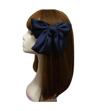 PIDOUDOU Set of 6 Big Satin Solid 8 Inch Bow Hair Clips - Women's Barrettes - Buy Online on GoSupps.com