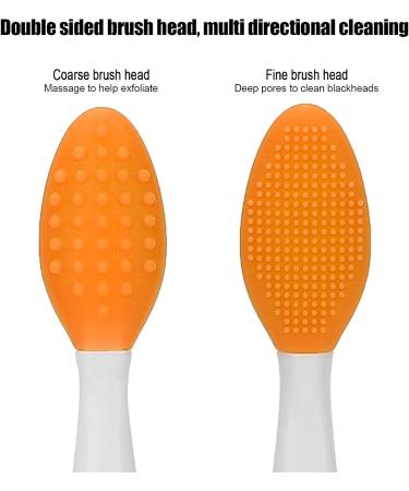 Silicone Nose & Lip Exfoliating Brush for Deep Cleaning and Blackhead Removal - Orange - Buy Online on GoSupps.com