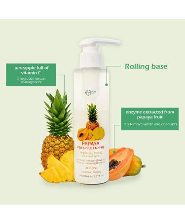 AVEA Papaya&Pineapple Enzyme wash | daily face wash | including niacinamide (vitamin B3) and panthenol (vitamin B5) 83% organic aloe vera leaf juice | Korean Skin Care l 3.38 Fl.Oz 3.38 Fl Oz (Pack of 1) - Buy Online on GoSupps.com