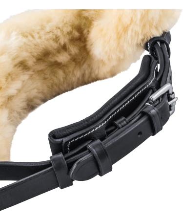 SUNRIDE Swedish Bridle Oxford with Reins - Soft Genuine Leather & Fur Adjustable Anatomical Design (Cob Black) - International Shipping Available - Buy Online on GoSupps.com