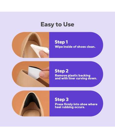 Silicone Heel Grips (5 Pairs) - Self-Adhesive Shoe Pads for Comfort & Fit | Stop Heel Slip & Blisters - Black & Pale Apricot - Buy Online on GoSupps.com