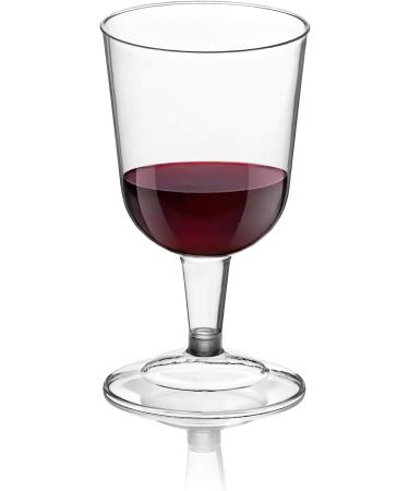 DecorRack 24 Pack of 6 Oz Plastic Wine Glasses for Outdoor Parties - Stackable, Reusable, Disposable Clear Cups for Weddings, Picnics - Buy Online on GoSupps.com