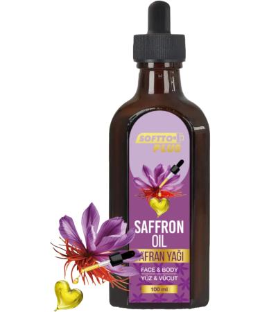 SofttoPlus+ Saffron Oil 100 ml natural care oil for face and body moisturizing antiaging and skin regeneration - Buy Online on GoSupps.com