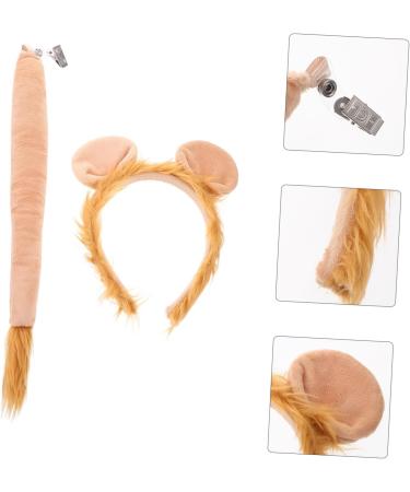 HAPINARY 1 Set Lion Headband Set Headband Costume Exquisite Animal Costume Stage Performance Costume Decorative Hair Hoop Cosplay Suit Costume Prop Ears Hairband Party Prop Lion Tail - Buy Online on GoSupps.com