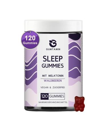 Gumamin Sleep Melatonin rubber - 120 pieces of sugar -free - vegan melatonin gummy bears for the evening routine - alternative to melatonin spray - Buy Online on GoSupps.com