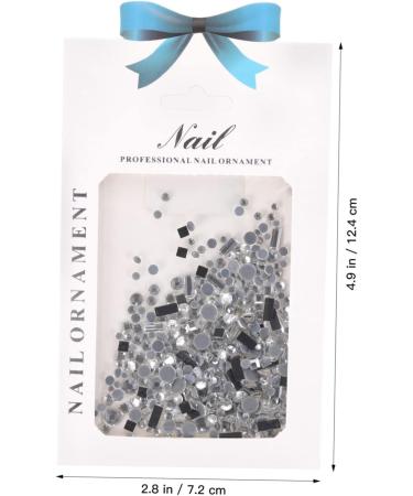 FRCOLOR 1 nail drill AB Nail Art Rhinestones nail sequins and rhinestones Nail Gems Stones Nail Art Rhinestone Flat nail flat back gems trendy jewelry fashion jewelry crystal nail stone 3d 12.4X7.2X0.2cm - Buy Online on GoSupps.com