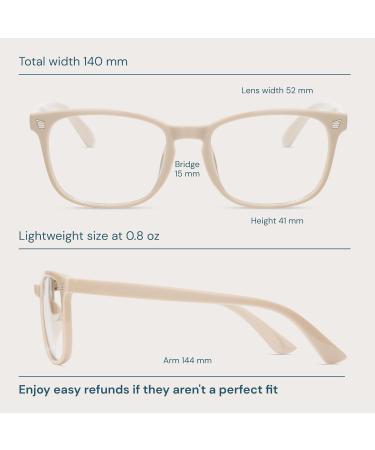 Gaoye Blue Light Blocking Glasses | Fashion Square UV Protection Eyewear for Men & Women | Light Coffee Computer & Gaming Glasses - Buy Online on GoSupps.com