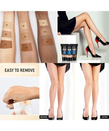 Waterproof Leg Makeup - Full Coverage Body Concealer | Vein Cover-Up Cream | Natural Tan Finish for Flawless Legs | 30ML #03 BRONZE - Buy Online on GoSupps.com