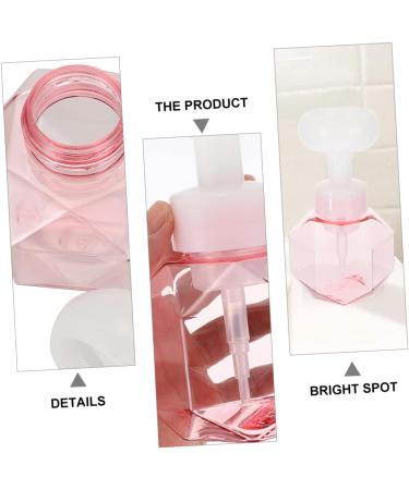 Fomiyes 2-Piece Flower Bubble Bottle - Refillable Hand Soap & Liquid Latex Makeup Cleaner | Outside-Proof Glass Tubing Device (9.7x9.7x16.3cm Pink) - International Shipping Available - Buy Online on GoSupps.com