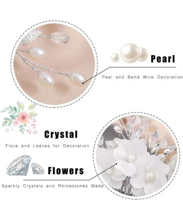 IYOU Princess Wedding Hair Combs White Flower Headpiece Pearl Bridal First Communion Hair Accessories for Girls - Buy Online on GoSupps.com