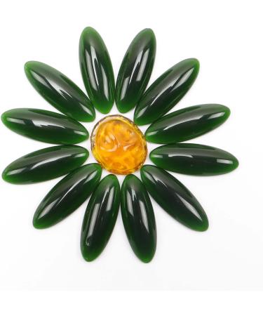100PCS 25mm Green Oval Glass Jewels for Tiffany Style Lampshades, Window Panels, and Suncatchers - Buy Online on GoSupps.com